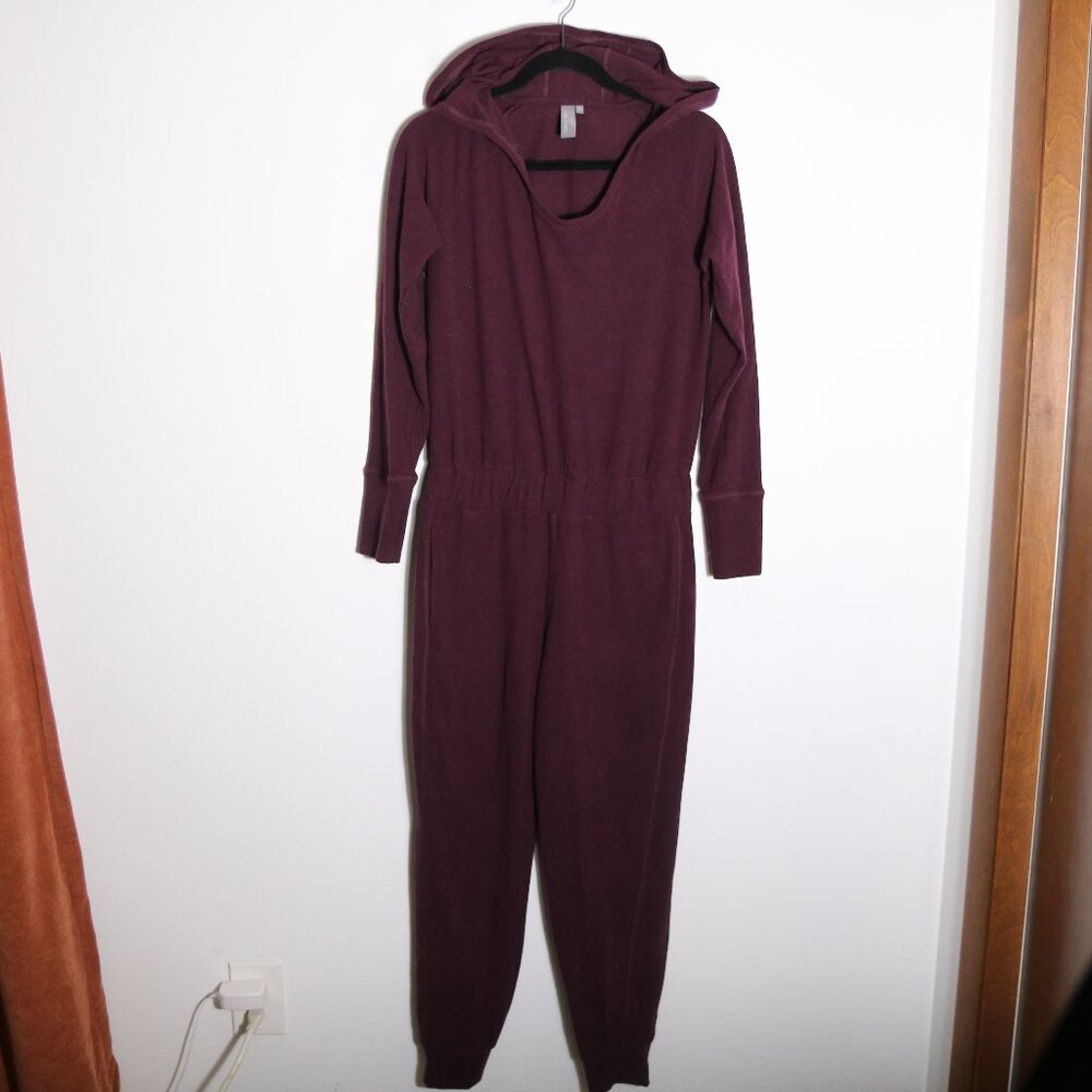 Sweaty Betty Hibernate Luxe Hooded Jogger Jumpsuit‎ Womens Small Purple Casual